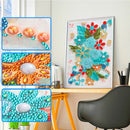 Diamond Painting Quilling Flower Partial Special Shape Crystal Drill DIY Crafts