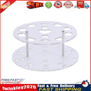 Acrylic Nail Brush Holder Round Pen Stand Rack Makeup Tool Shelf (White) Newly