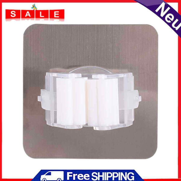 Multi-Purpose Hooks Wall Mounted Shelf Mop Hanger Organizer Broom Holder Rack