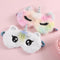 Cute Big Eye Eyepatch Plush Kids Blindfold Sleeping Eye Shade (Colorful B) Newly