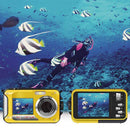 Waterproof Digital Camera 1080P HD 2.4MP Underwater Video Recorder (Yellow)
