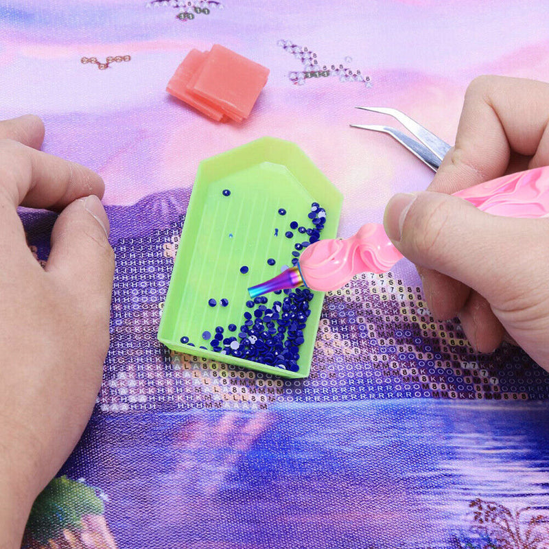 Diamond Painting Metal Point Drill Pen Kits DIY Art Crafts (Pink Pen 13pcs)