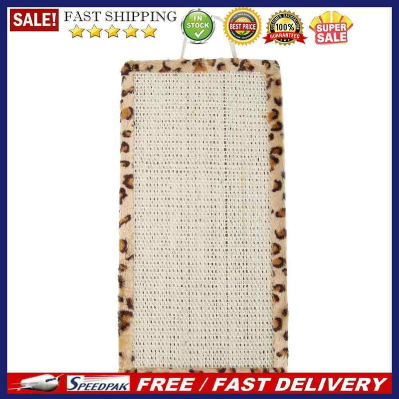 Hanging Fish Shaped Sisal Cat Scratch Mat Toys Pet Furniture Protector Pad