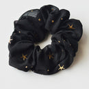 Korean Chiffon Scrunchies Women Girl Star Hairband Elastic Hair Rope Ties Hol