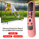 Anti-Slip Case Smart TV Remote Control Cover for LG MR21GA/MR21GC (Pink)