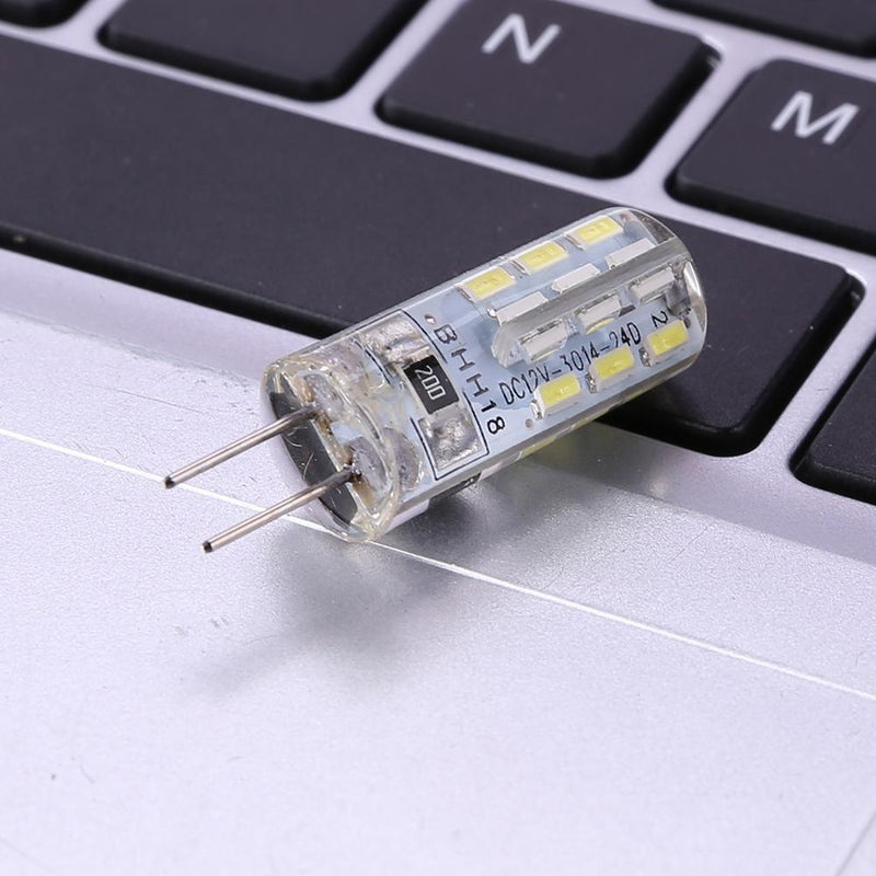 G4 LED Lamp 2W DC 12V 24 SMD3014 110LM White LED Silicone Corn Bulb Light Newly