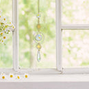 Crystal Wind Chime Star Moon Pendant Colorful Beads Hanging Drop Decor (D) Newly