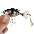 Soft Rotating Tail VMC Hooks Fish Bait Popper Rotate Tail Fishing Lure