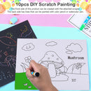 10pcs DIY Fruit Series Scratch Art Doodle Scraping Painting Puzzle Drawing