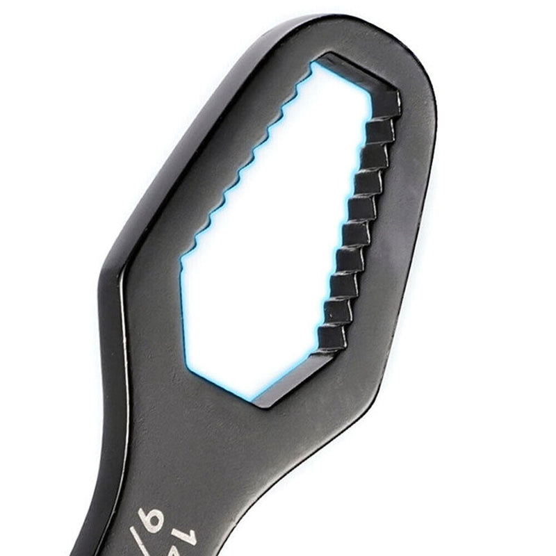 Universal Torx Wrench Double-head Adjustable 8-22mm Ratchet Spanner (Black)