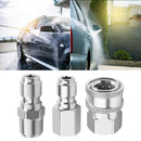 3pcs/set Stainless Steel 3/8 Quick Disconnect NPT Pressure Washer Adapters