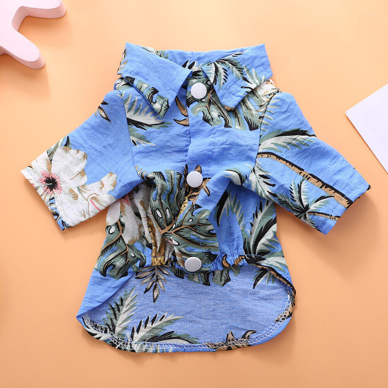 Hawaiian Style Pet Clothes Dog Shirt Spring Summer Casual Small Pet Clothing