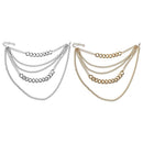 Collar Statement Multi-layer Thick Curb Chain Pendant Necklace Punk Choker