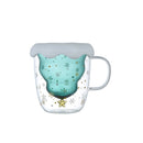 Decorations Transparent Glass Water Bottle Creative Mug Milk Cup With Cover
