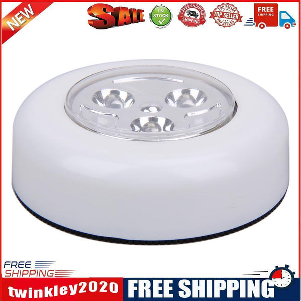 3 LED Battery Powered Stick Tap Touch Lamp Light Wall Kitchen Closet Lighti