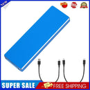 M2 SSD Case Enclosure Box M.2 to USB 3.1 Adapter (C-A+C-C Cable)(Blue)