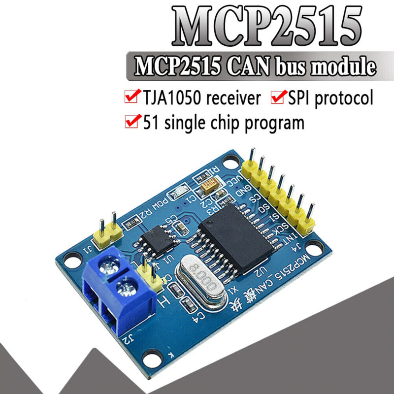 MCP2515 CAN Bus Module Board TJA1050 Receiver SPI for 51 MCU Controller Newly