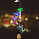 Colorful LED Solar Light Outdoor Wind Chime Butterfly Pendant Lamps (B)