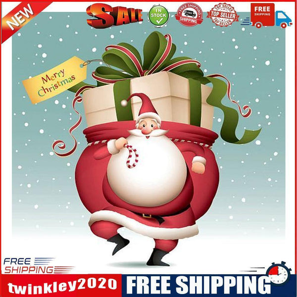 Frameless Oil Paint By Numbers Santa Claus DIY Canvas Picture Craft Kit