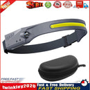 LED COB Headlamp Rechargeable Camping Waterproof Sensor Headlights (Grey) Newly