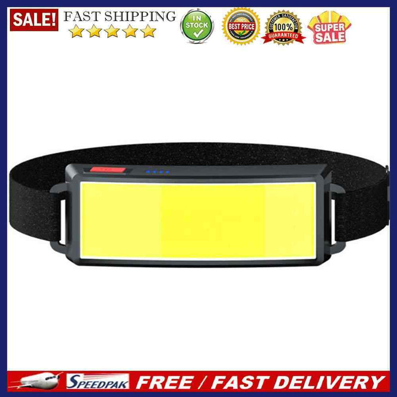 Portable Headlamp COB LED Headlight Flashlight USB Rechargeable Outdoor Hea