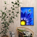 Blue Daisy Oil Paint By Numbers DIY Handpainted on Canvas Wall Art (B883)