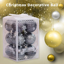 12pcs Christmas Decorative Ball Set Tree Pendant Balls Ornaments (Grey)