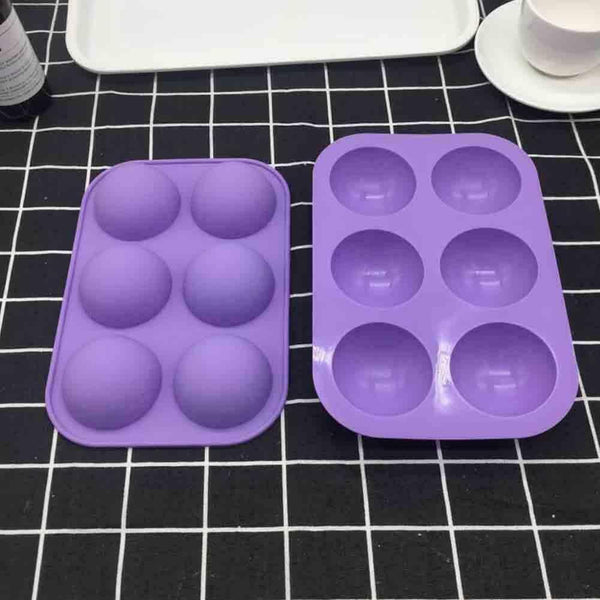 5 cm Dia Half Ball Sphere Chocolate Cake Muffin Pastry Jelly Mold Tray T7E6
