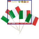 Mini Italy Toothpick Cupcake Toppers - Vivid Bright Double-sided Printing Ban