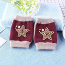 1 Pair Baby Crawling Leg Pad Baby Knee Pads Anti Slip Knees Pad (Wine Red)