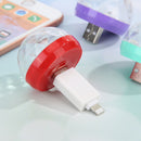Mini USB Crystal Magic Ball Colorful LED Disco Light (USB+8 Pin Adapter) Newly
