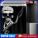 Waterproof Skeleton Smoke Bath Curtain with Hook Anti-Mold Bathtub Cover Craft