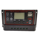 12V24V PWM Solar Charge Controller LCD USB Panel Battery Regulator (30A) Newly