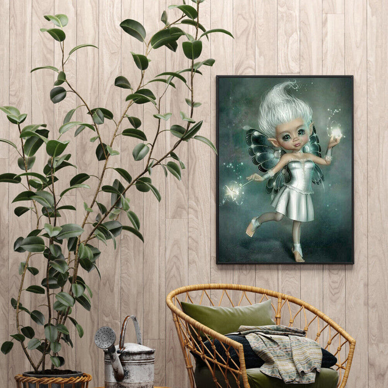 5D DIY Diamond Painting Kits Full Square Drill Winged Elf Mosaic Wall Picture