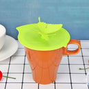 Silicone Leaf Shaped Cup Cover Heat Resistant Sealed Cap Leakproof Cups Lid
