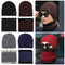 Windproof Anti-Cold Neck Scarf Beanie Hat Knitted Hat Muffler Hat Scarf Set
