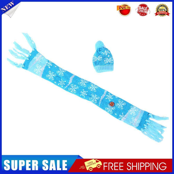 Christmas Knitted Scarf Bottle Cover Wrap Tableware Home Decor (Snowflakes)