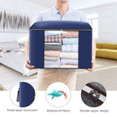 Foldable Comforter Storage Bag Large Organizer for Blankets Pillow Sturdy Zipper