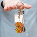 4pcs DIY Special Shape Full Drill Woman Girl Jewelry Keyring Christmas Gift