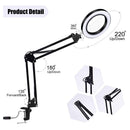 LED 8x Magnifying Glass Cold Light Table Clamp Lamp Tattooing Light Beauty Tools