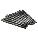 10PCS Fine Dual Heads Marking Pen Marker Waterproofink Thin Nib Black