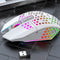 X801 8 Keys Honeycomb Wireless Mouse for PC Gamers 1600DPI RGB Rechargeable Mice