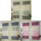 4pcs Strip Shading Curtain Bedroom Living Room Semi Blackout Purdah(Blue)