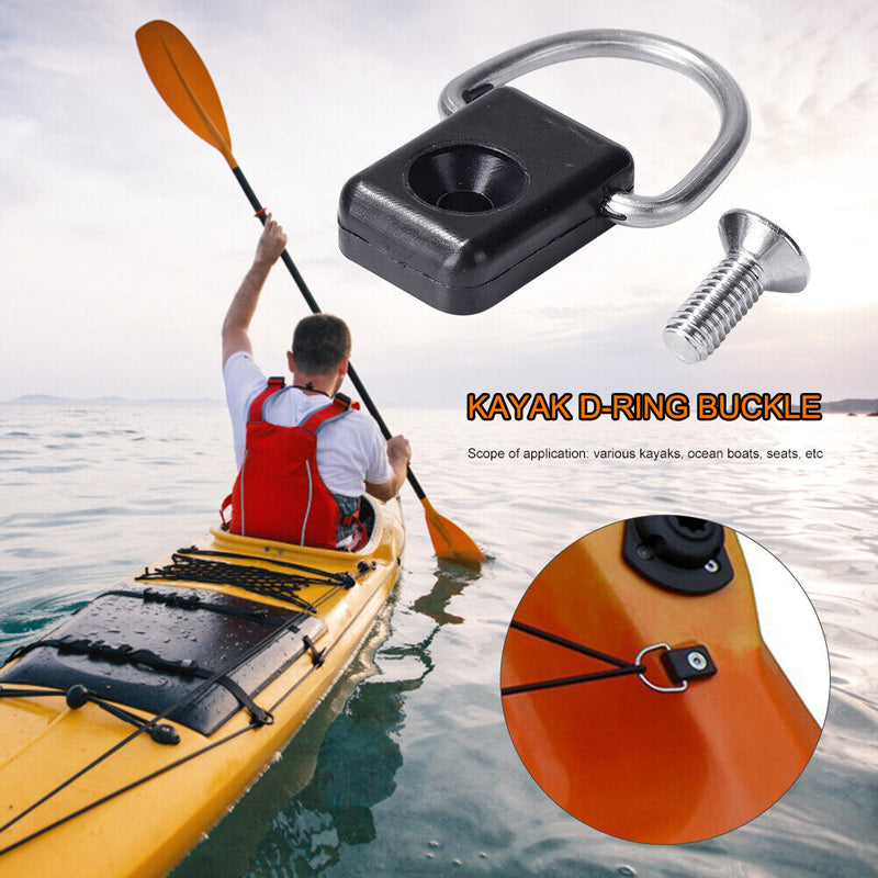 Kayak D Ring Buckle with Screws Elastic Rope Marine Boat Canoe Kayak Access