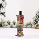 Christmas Plaid Wine Bottle Bags Santa Snowman Holiday Dinner Table Decoration