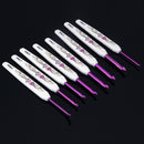 8pcs Plastic Handle Aluminium Crochet Hooks Sweater Knitting Needles Set Newly