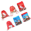 Non-woven Fabrics Santa Drawstring Pocket Travel Storage Christmas Gift Bag
