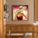 5D DIY Full Round Diamond Painting Modern Girl Mosaic Picture Kit Wall Art Craft