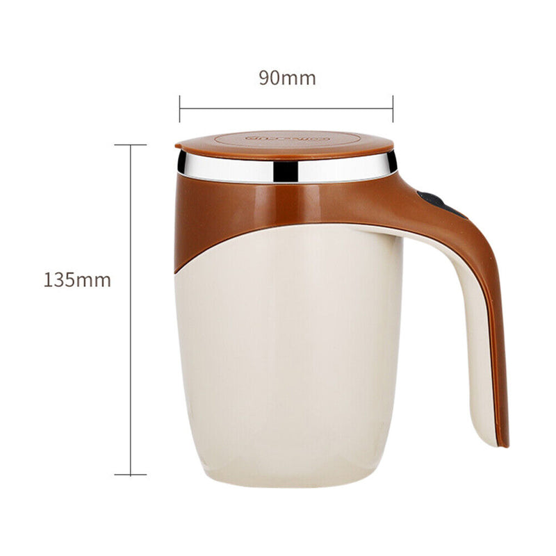 Electric Stirring Coffee Mug Automatic Steel Mixer Milk Whisk Cup (Coffee) Newly