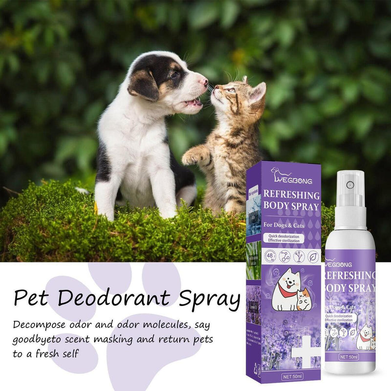 50ml Pet deodorant spray dog cat body odor feces cleaning deodorant G7N9